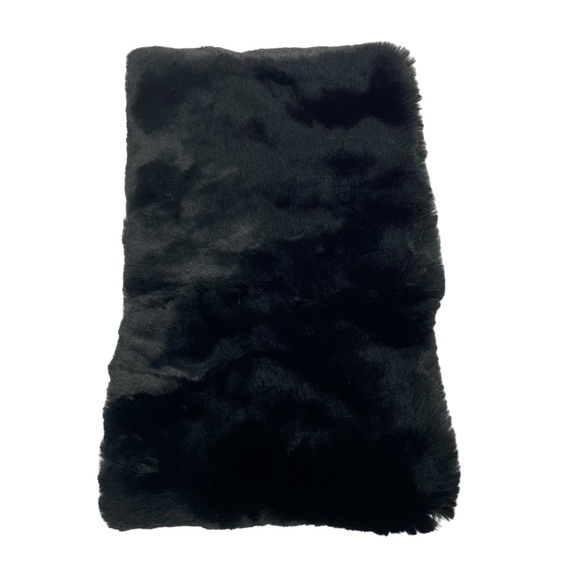 Badgely Mischka Fur Scarf OS Black - Picture 11 of 11